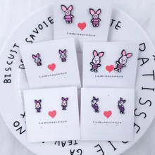 EUPNHY 1 пара милые маленькие свиньи серьги для косплея женщин девочек мультфильм животных анти аллергия серьги ювелирные подарки аксессуары