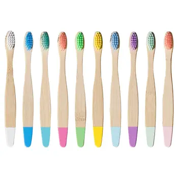 

10PCS Soft Toothbrush Children Bamboo Toothbrush Set Soft Bristles For People With Weak Gums High Quality Quick Delivery