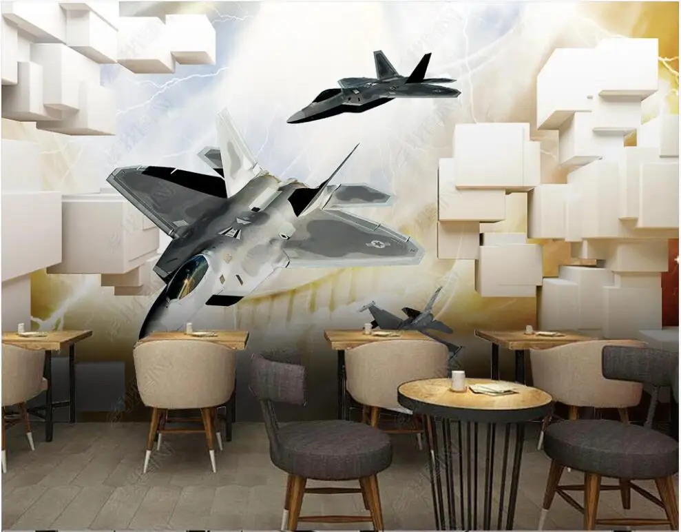

3d обои для стен в рулонах самолёт молния разбивает стену домашний Декор 3d фото обои для спальни на стене