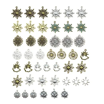 

42 Pcs Antique Sun Shaped Pendant Charm For Diy Jewelry Making Necklace Pendant Bracelet Accessories Fashion Jewelry