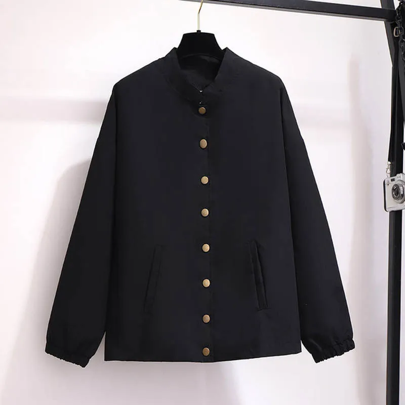 Осенние женские куртки размера плюс, обхват груди 155 см, 6XL, 7XL, 8XL, 9XL, 10XL, женские пальто черного и розового цветов