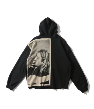

Hoodie men Hip Hop thin Sweatshirt printing pattern Hoodies Casual 100%Cotton Hoody Pullover high quality Streetwear Autumn Hot