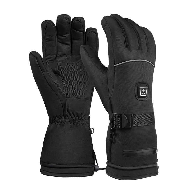 Winter Outdoor Sports Rechargeable Battery Heating Gloves Three-Speed Thermostat Waterproof Increase Long Warm Heating Gloves