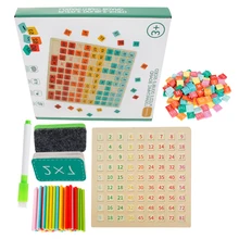 Montessori Jouets Éducatifs En Bois pour Enfants Enfants Jouet 99 Table de Multiplication Mathématique Arithmétique Didactique Cent Conseil Jouet