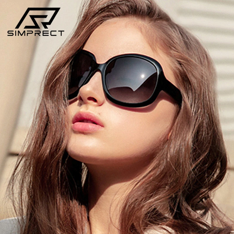 SIMPRECT 2022 Polarized Sunglasses Women Fashion Square Oversized Sunglasses Retro Driver's Sun Glasses Vintage Shades For Women rectangle sunglasses