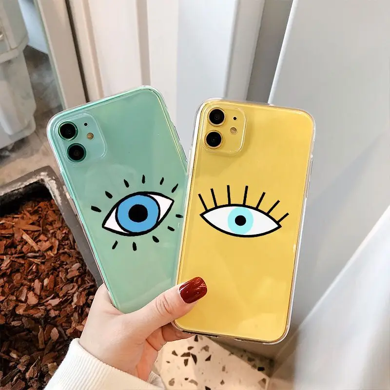 Прозрачный чехол для телефона Iphone 7 XR с изображением сглаза IPhone 12 11 Pro MAX XS X 6 8 Plus