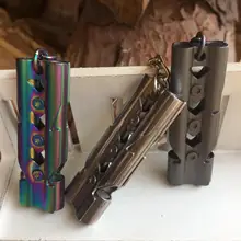 Стиль двухчастотный свисток открытый спасательный свисток высокочастотный свисток алюминиевый сплав свисток Открытый Кемпинг Suppl