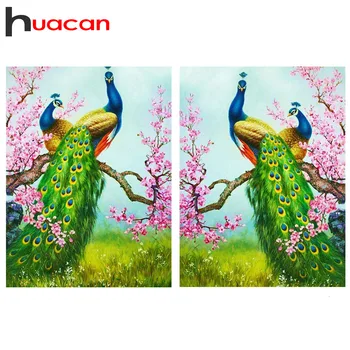 

Huacan 5D Diamond Painting Full Square Animal Peacock Diamond Embroidery Cross Stitch Rhinestone Home Decor Drop Ship Gift