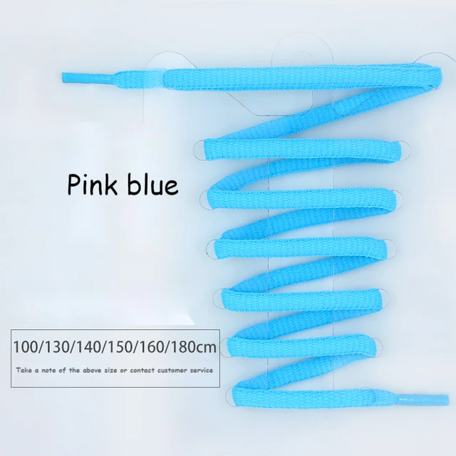 Oval Shoe laces 24 Color Half Round Athletic ShoeLaces for Sport/Running Shoes Shoe Strings 100/120/140/160/180cm Shoelace Pink blue