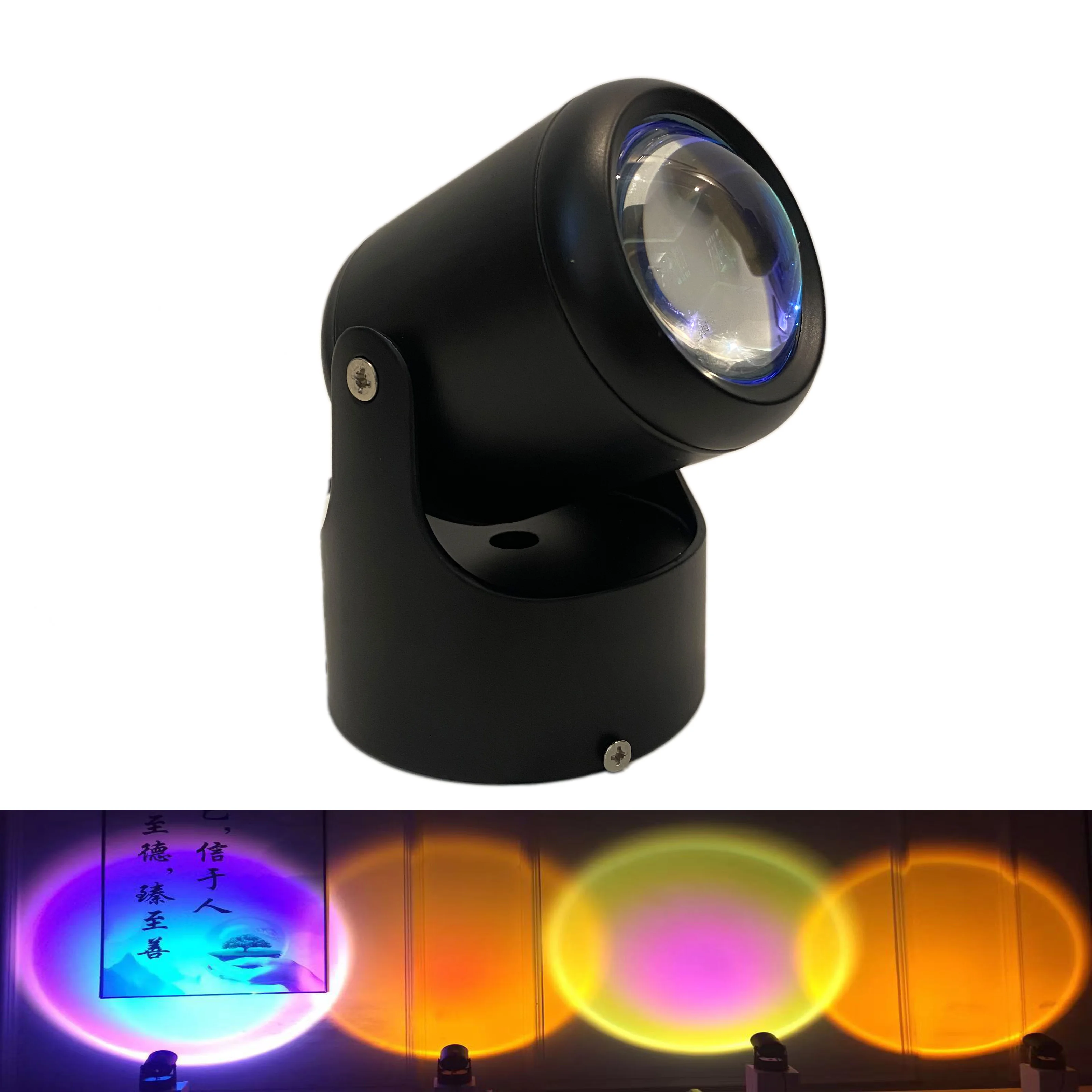 Lâmpada de Projeção Projetor ao ar Pôr do Sol Anjoet Arco-íris Atmosfera Noite Luz Interior Lâmpadas Livre Luzes Decorativas Usb Led 1 de projeção led atmosfera noite luz interior