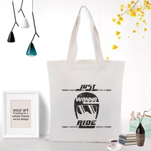 Текстовый тип сумки Холщовая Сумка для покупок текст DIY сумка для ежедневного использования пользовательский принт Логотип эко экологическая многоразовая утилизация