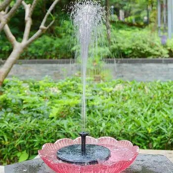 

Solar Fountain Black 7V Solar Water Pump Fountain Water Pump Durable Plastic Aquarium Lotus Leaf Energy Saving