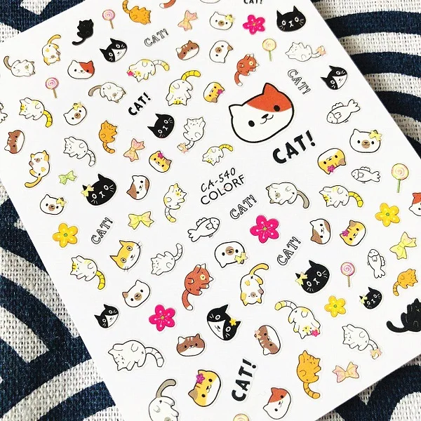 Новейшая 3d наклейка для дизайна ногтей dream fold CATS SOLO nail-111 Переводные картинки инструмент DIY Инструменты для украшения ногтей - Цвет: CA-540