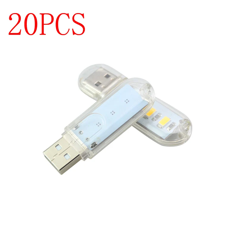 20PCS USB LED Book Lights 3LEDs SMD 5630 5730 Camping Light Led Bulb Reading Night For PC Laptop Notebook Power Bank | Освещение