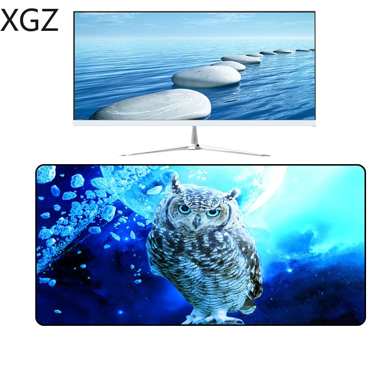 XGZ, 90x40/60x30, коврик для мыши в стиле Фэнтези с совой, коврик для мыши, игровой плеер, клавиатура, коврик для ПК, компьютера, планшета, анимационная мышь, сделай сам