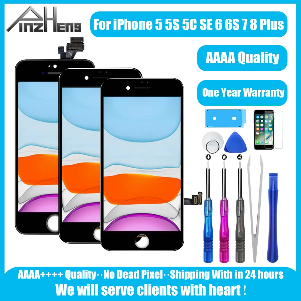 PINZHENG AAAA Display LCD For iPhone 6 6s 7 8 Plus Screen LCD Display Assembly Digitizer For iPhone 5 5s 5c se Replacement LCDs PINZHENG AAAA Display LCD For iPhone 6 6s 7 8 Plus Screen LCD Display Assembly Digitizer For iPhone 5 5s 5c se Replacement LCDs