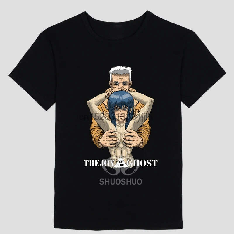 

Fashion Hot Sell Tee Shirt Men Ghost In The Shell Cartoon Logo T shirt Unique Short Sleeve Organic Cotton T-shirt
