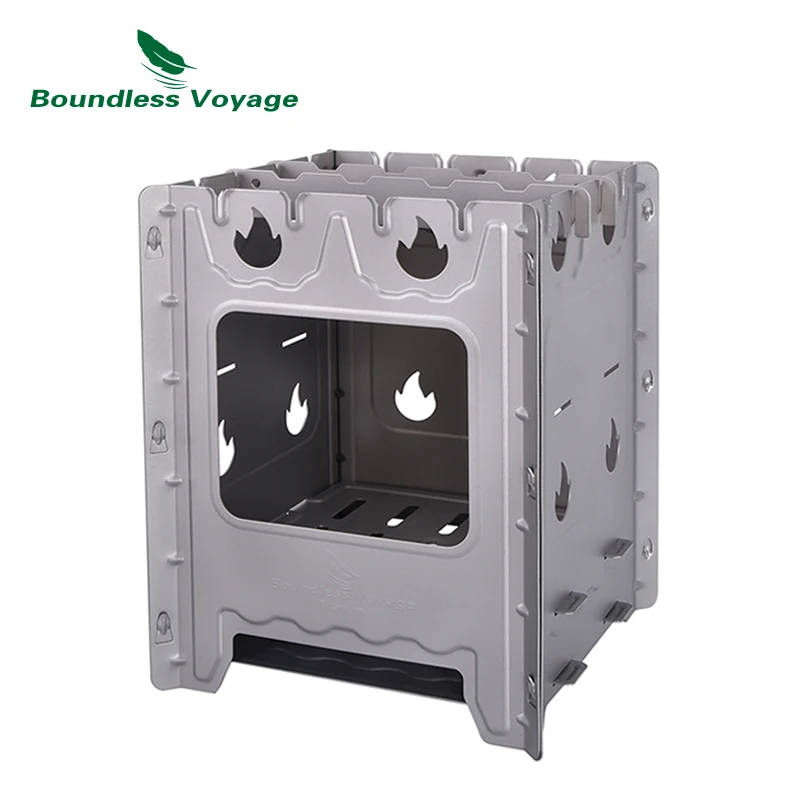 BoundlessVoyageCampingStovePortableTitaniumWoodBurningStove