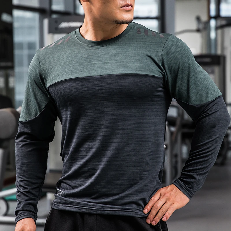mens spandex long sleeve shirt