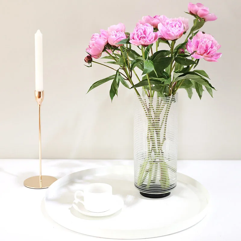 

Роскошная Европейская современная стеклянная ваза, цветочные вазы, прозрачная гидропоника, креативное украшение для дома, гостиной, художественное украшение