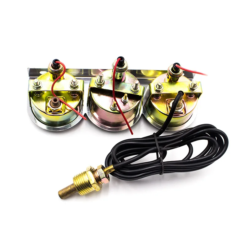 0-100 psi набор датчиков хромированный манометр для воды 8 V-16 V 2 ''52mm 3 Kit Высокое качество