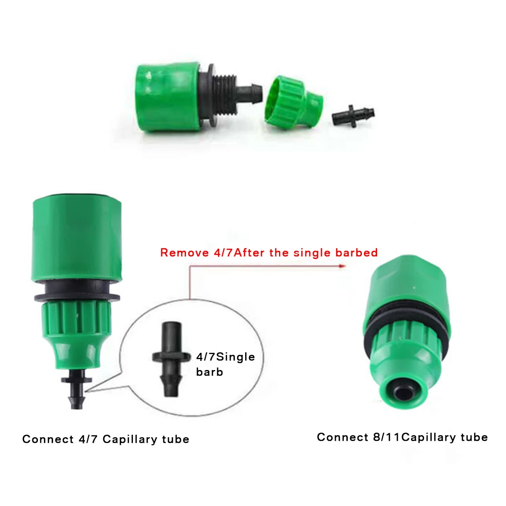 6 шт. 4/7 8/11 шланг Труба телескопическое соединение садовая вода капельная лента быстрая муфта соединитель Адаптер инструменты 8 мм орошение