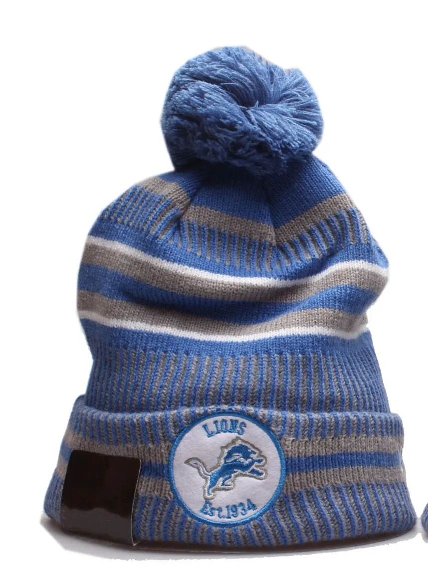 Бренд Lions Beanie с вышивкой, лыжные вязаные шапки для женщин и мужчин, зимняя шапка, Теплые Мешковатые шапочки, вязаная шапка s - Цвет: 3