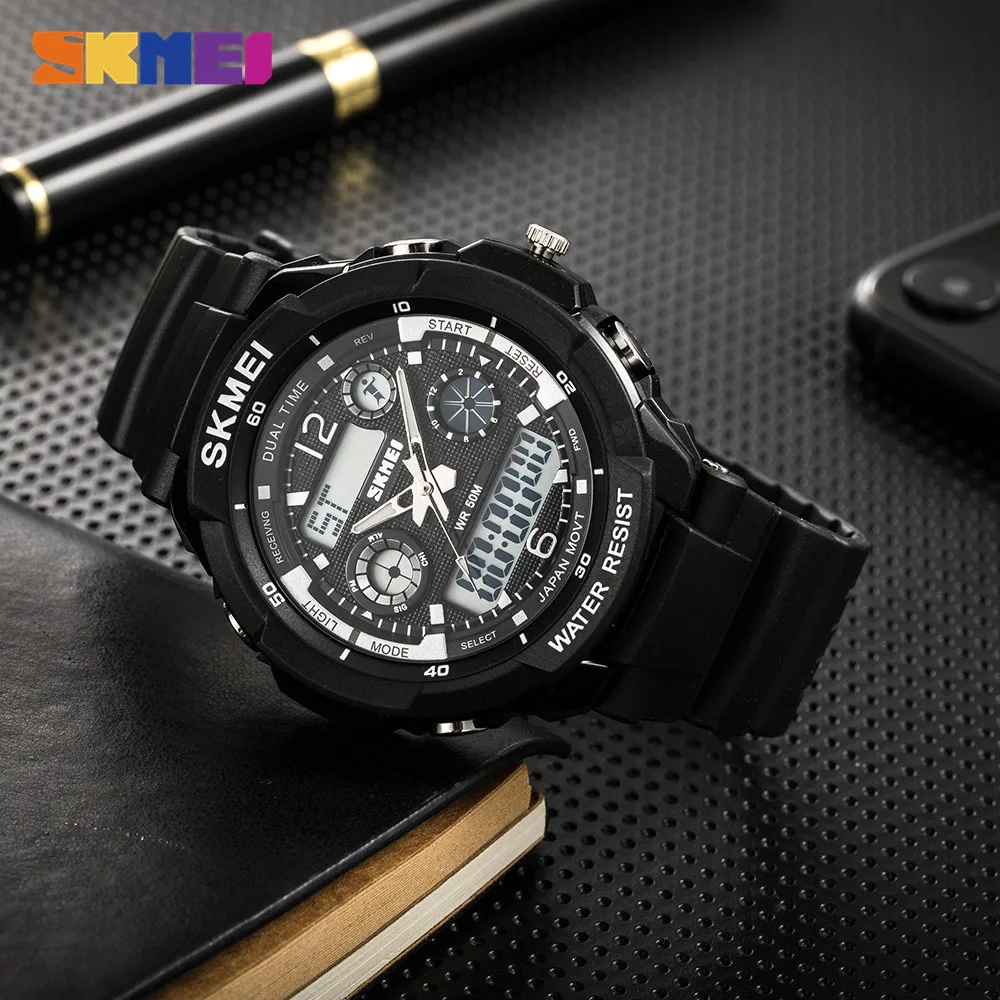 

SKMEI 0931 Japan Movement Digital Military Men Sports Watches 2 Time Chronograph Alarm Waterproof Male Quartz Clock Montre homme