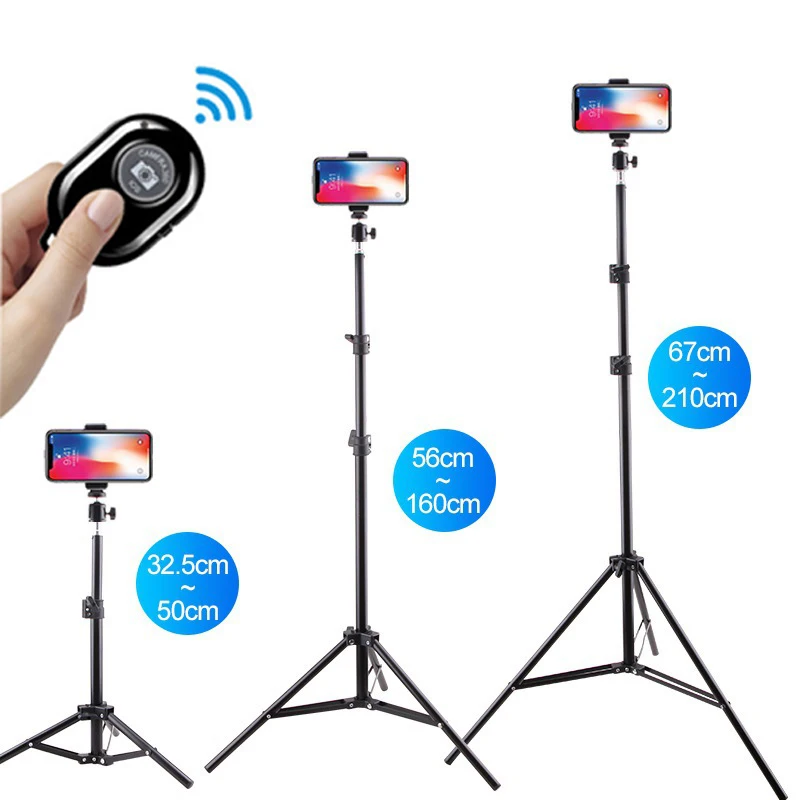 210cm Tripod for Mobile Phone Tripe for Mobile Smartphone Tripod for Phone Cellular Tripodes for