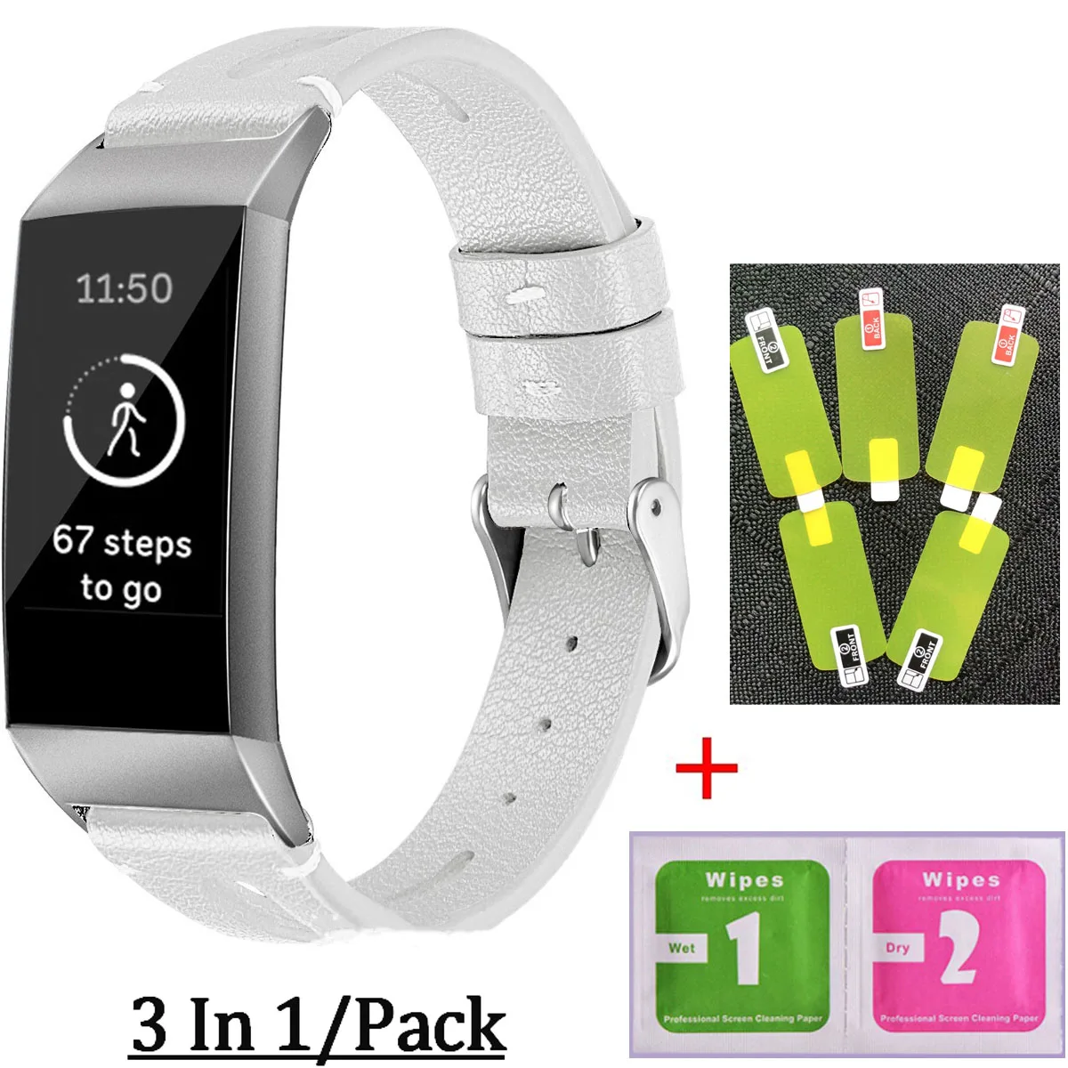 Bracelet Screen Protectors Film For Fitbit Charge 3/4/2 Watch Band Charge4  Leather Strap for Fitbit Charge2 Watchband Wrist band - AliExpress
