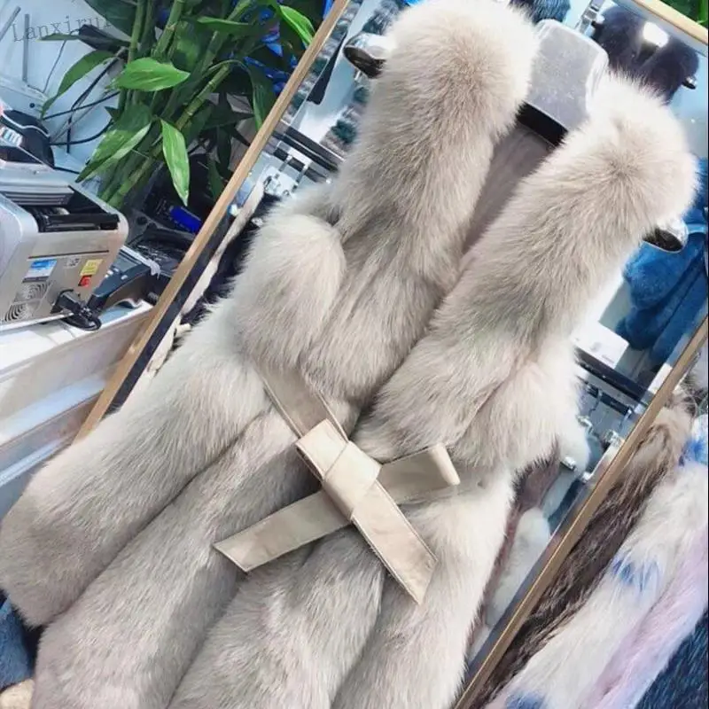 Faux Fur Vest Coat Winter Sleeveless Jacket Women