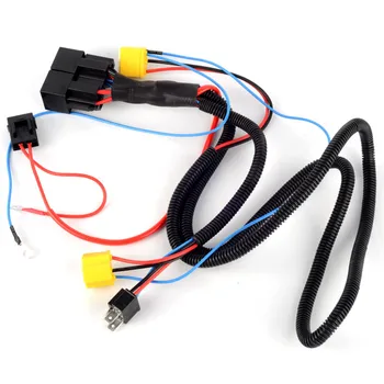 

H4/9003 Headlight Booster Cable Wire Harness Connector Relay Fuse Socket Black H4 Headlight Connector Fuse Socket Energy-saving