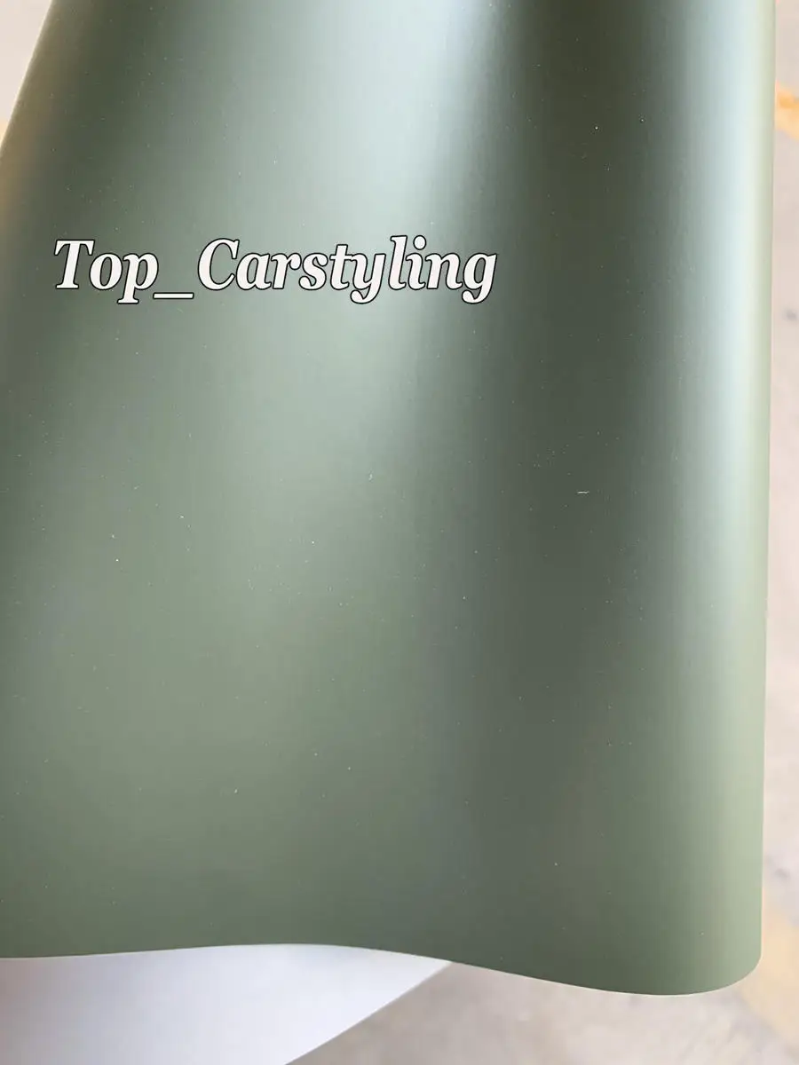 super matte army green vinyl car wrap film foil stickers sheets  (2)
