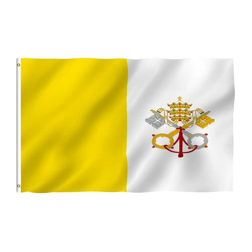 Подвесной флаг Ватикана 90*150 см для украшения