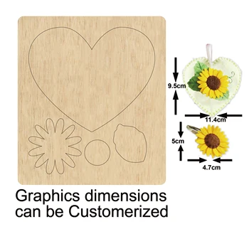 

heart flower making cutting dies 2020 new die cut &wooden dies with black pad Suitable for common die cutting machines