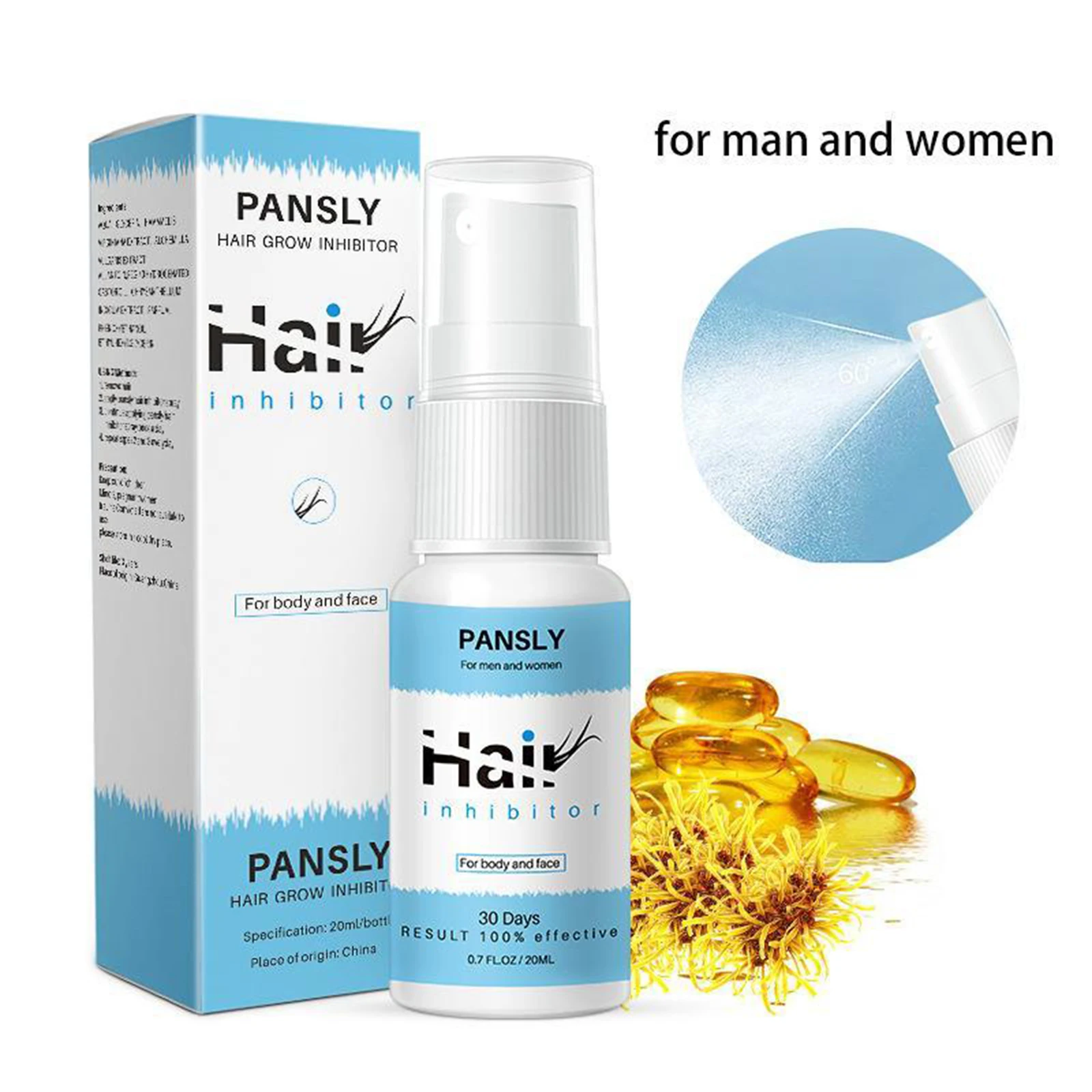 20ml Unisex Hair Removal Liquid Spray Body Private Part Lower Leg Hair Removal Leg Armpit Stop