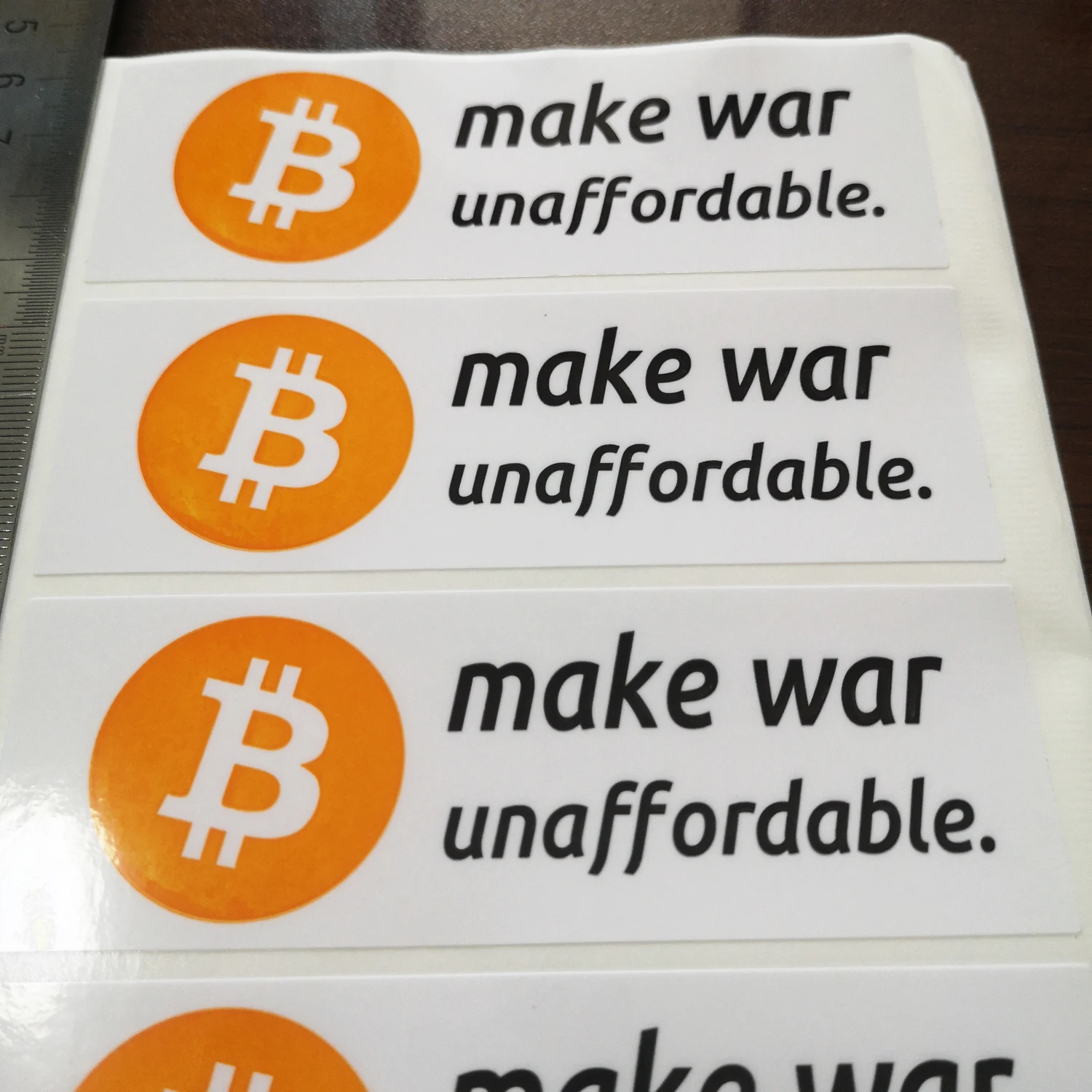 20pcs 10.5x3.5cm Bitcoin Make War Unaffordable Label Cryptocurrency Fans  Publicity Future World Peace Currency Paper Sticker - AliExpress