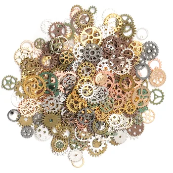 

DIY Gears Set Fashion Vintage Bracelet Jewelry Crafting Accessories Mixed Steampunk Cogs Charms Pendant Making Craft Alloy Gears