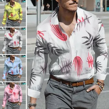 

Are you sure not to click in and see Men's New Style Fashion Printed Long Sleeve Shirt Large Size Comfortable Blouse Purchasing
