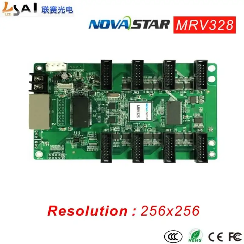 

Full-colorAsync controllers MRV328 Resolution 256*256 RGB Data Output 16 groups HUB75 Interface Integrates 8 standard HUB75 con