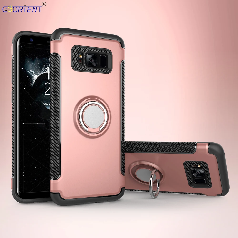 Противоударный чехол с кольцом на палец для Samsung Galaxy S8 S 8 Plus G955 SM G955F G955S G955FD G955U G9550