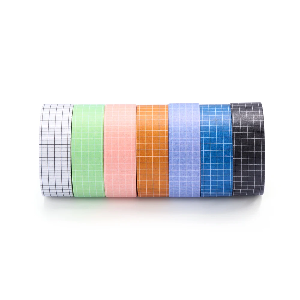 

Adhesive Grid Masking Tape DIY Planner Stickers Japanese Paper Tape School Supplies Scrapbook Journal Stationery Decoration