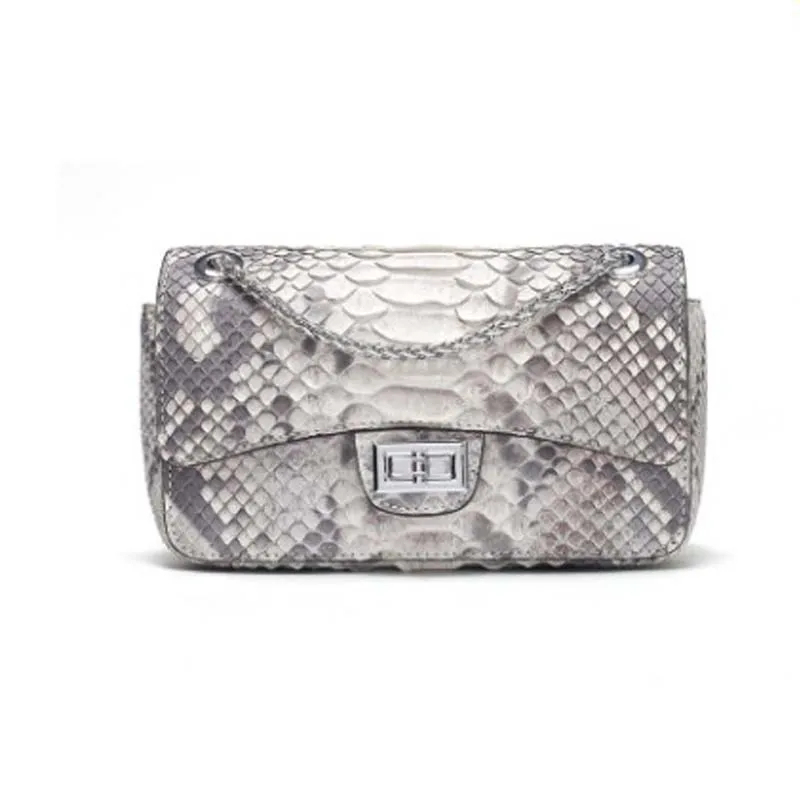

dae mini Small sweet wind Python skin handbag Ms. Inclined shoulder bag fashion The chain package female