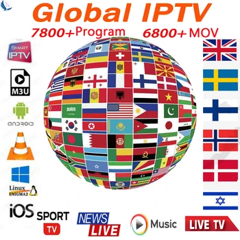 

HD World IPTV 7500 program 6600 mov 4K HD program for Europe Arabic Asian Africa Latino America Android M3U IPTV subscription