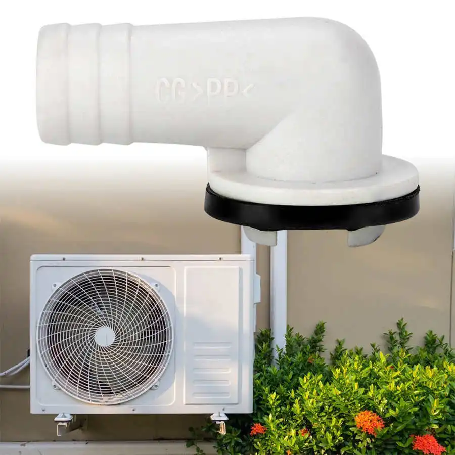 Right-angel Conditioner Drain Outlet Connector Overflow Joints Water Pipe Drain Fittings Conditioning Drainage Tool air conditioner parts air conditioning accessories air conditioner connector