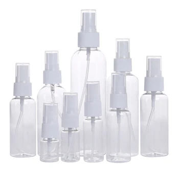 

2020 2pcs 5-100ml Glass Spray Bottle Lotion Split Bottle Brown Travel Toner Water Bottle Transparent Plastic Cosmetic Bottle