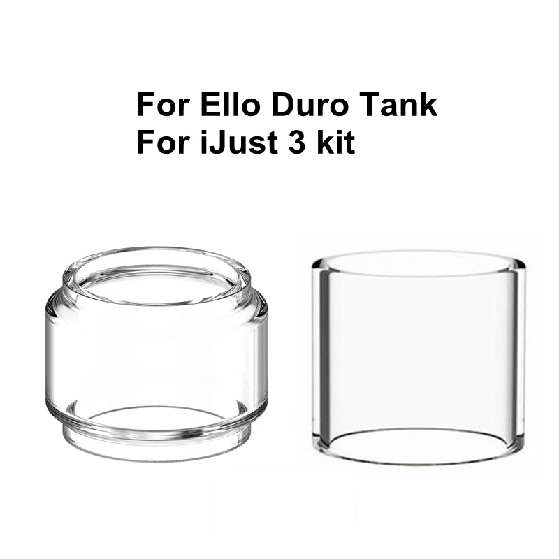 Burbuja transparente de repuesto, tanque de cristal grueso para Eleaf ELLO DURO/I Just 3, accesorios de tubo Fatboy