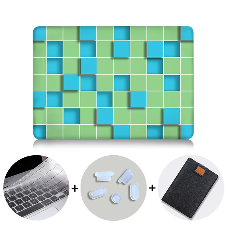 MTT 3D чехол с геометрическим рисунком для Macbook Pro retina 13 15 с сенсорной панелью для ноутбука для Mac book 12 дюймов Air 11 13 дюймов Чехол - Цвет: MB10