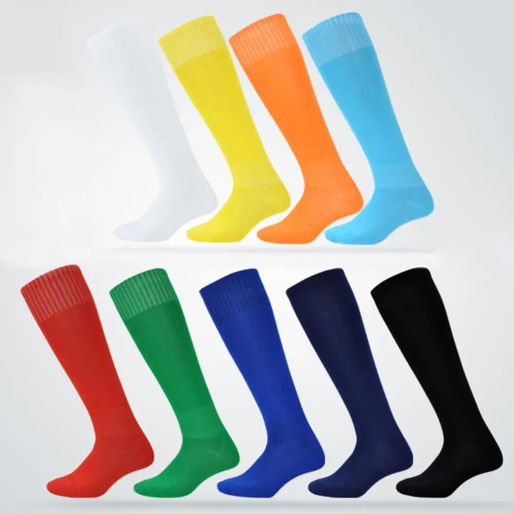 Cycling Long Tube Socks Men Breathable Sweat Absorption Soccer Socks Elastic Long Tube Anti Slip Football Sports