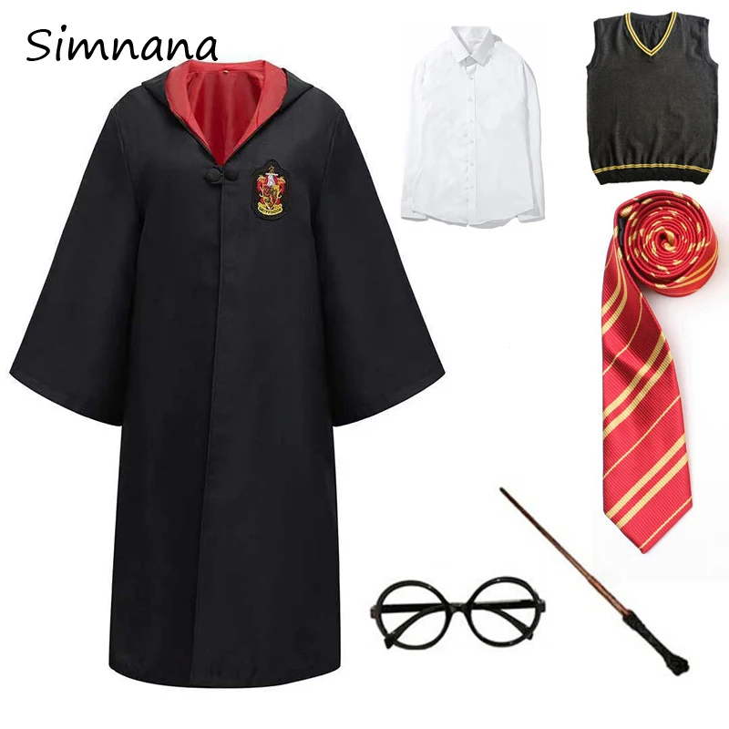 

Potter Cloak Cosplay Costumes Accessories Potter Scarf Necklace Wand Tie Clothes Halloween Cosplay Clothing Sets Dropshipping